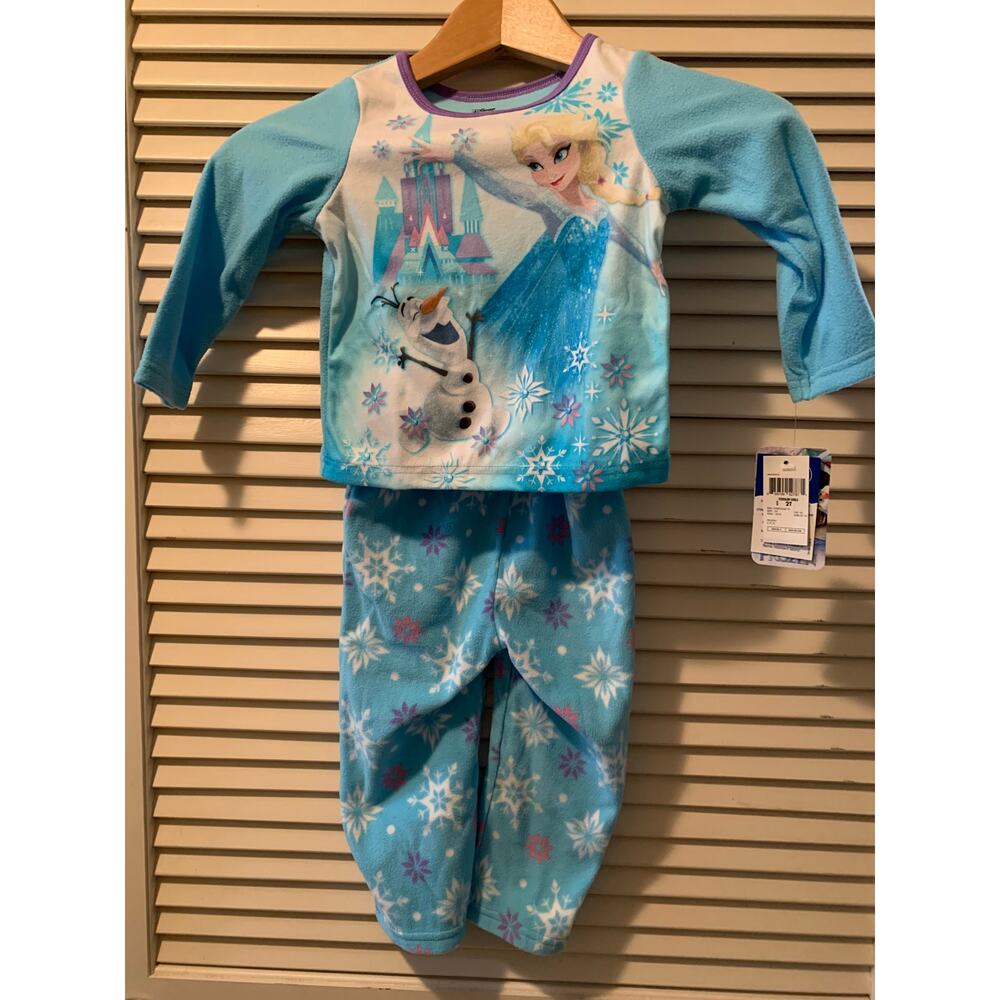 Disney Frozen Elsa, Anna, and Olaf 2 piece set (shirt & pants)-Sz 2T - Brand New